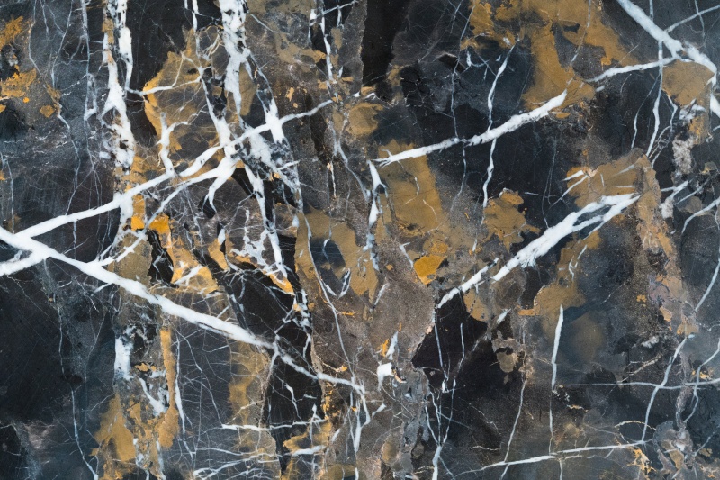 Black & Gold Marble Tile - Polished