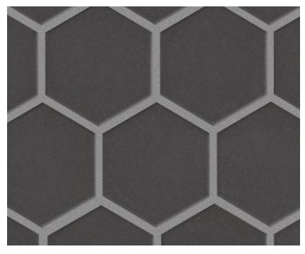 Baker Blvd Carbon Porcelain Mosaic - Hexagon - Matte