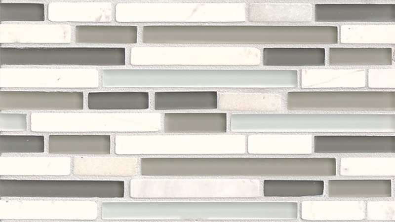 Eclipse Eternity Glass & Stone Mosaic - Linear - Glossy & Matte