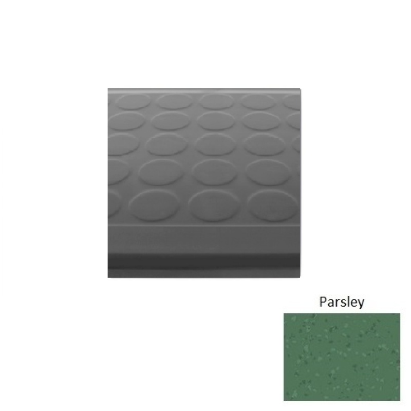 Symmetry 92 Parsley Low Profile Raised Circular Rubber (Sq) Stair Tread - Textured