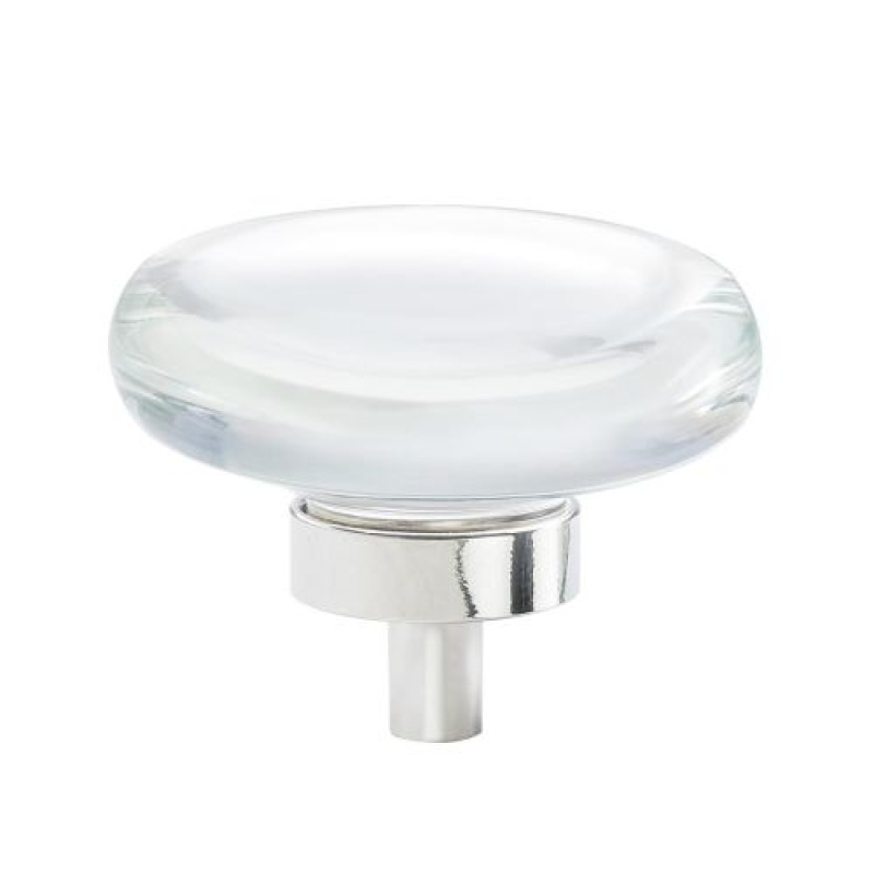 Glacio Aluminum & Glass Cabinet Knob