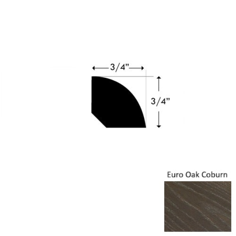 Mill Creek Euro Oak Coburn Hardwood Moulding / Trim - 3/4" X 94" Quarter Round - Urethane