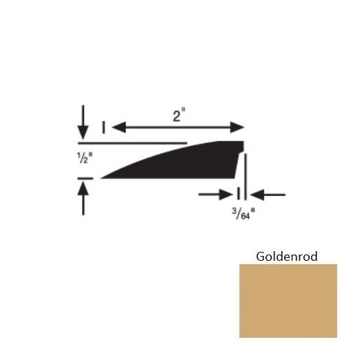 Flextones Goldenrod Vinyl 157 Reducer - 1/2" X 12 Ft - Thermoplastic