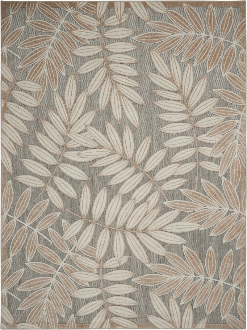 Aloha Natural Polypropylene Tropical Area Rug
