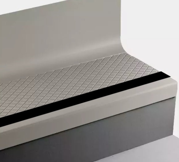 Macadamia Diamond Rubber Moulding Trim Stair Tread