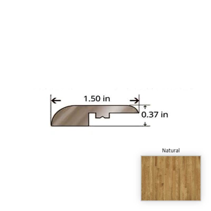 American Traditional Classics Engineered White Oak Natural Hardwood Moulding / Trim - 84.25" Reducer - Smooth Glaze Tek