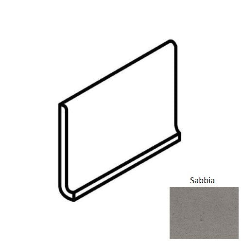 Basalto Sabbia Porcelain Floor & Wall Trim 6" x 12" Cove Base Matte