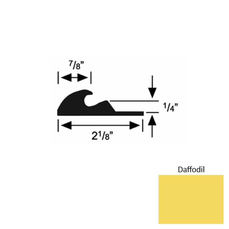 Solid 41 Daffodil Rubber Tackless Carpet Bar