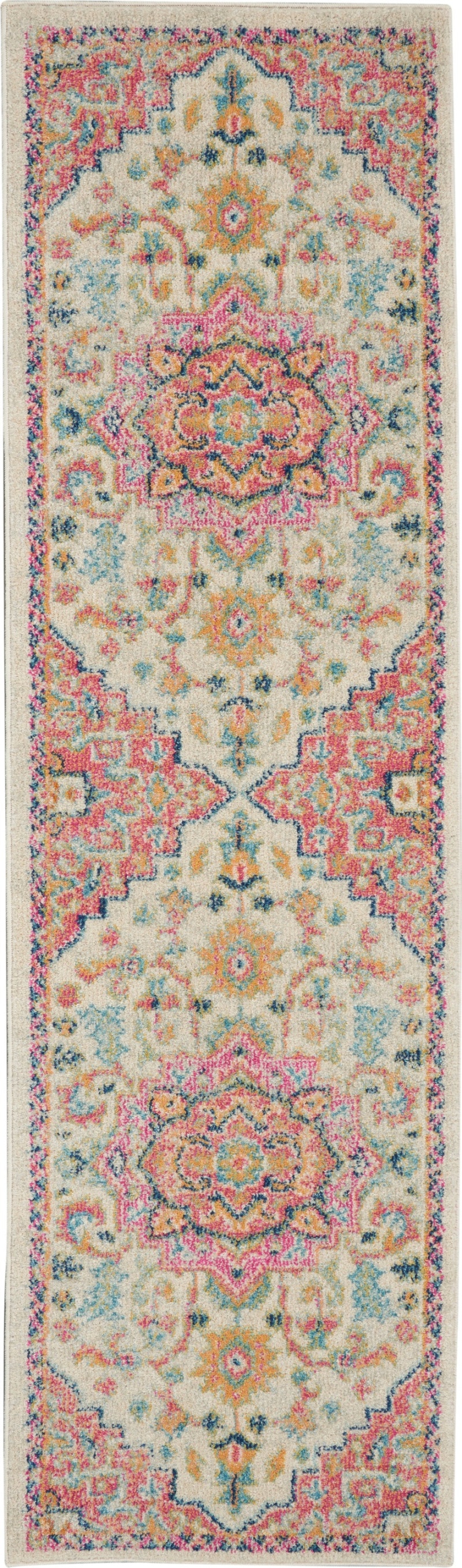 Passion Psn25 Ivory / Pink Area Rug Runner