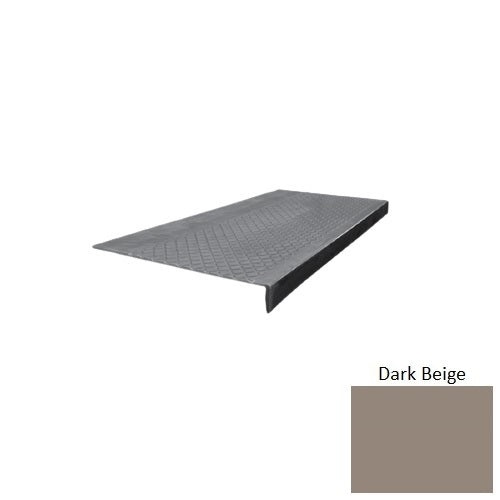 Flextones Dark Beige Type 600 Distinct Designs Rubber - 12" X 72" Stair Tread - Diamond Profile Design