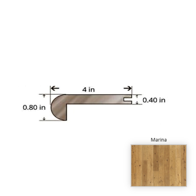 Ventura Oak Marina Hardwood Moulding / Trim Stair Nose