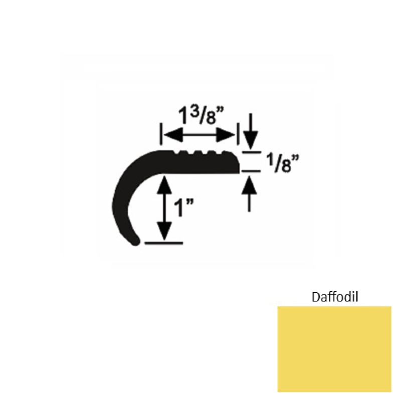 Solid 06 Daffodil Rubber Domestic Stair Nosing
