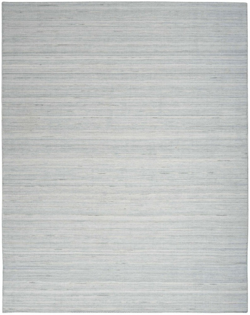 Interweave Light Blue Iwv01 Wool Blend Contemporary Area Rug - 5 Ft X 7 Ft - Light Blue
