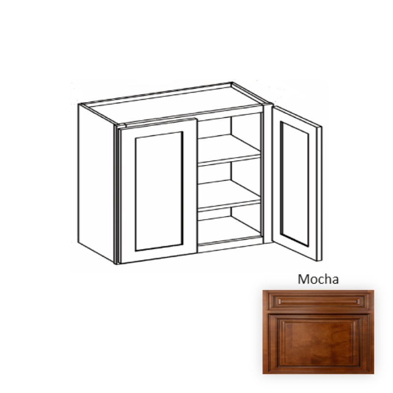W3030 Mocha Wood Kitchen Wall Cabinet