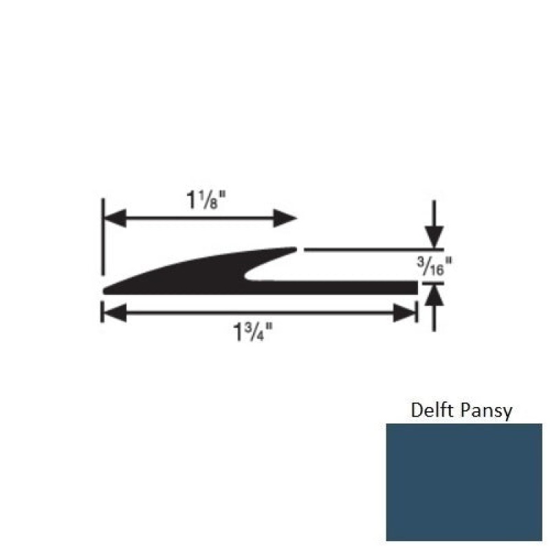 Flextones Delft Pansy Vinyl 185 Transition Edge Guard