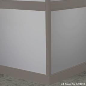 Johnsonite Brown Rubber Moulding / Trim 4" X 8 Ft (96") X 3/8" Millwork Rampart Chair Rail - Millwork Rampart Chair Rail