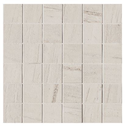 Malahari White 3D Porcelain Mosaic - 2" X 2" - Lappato