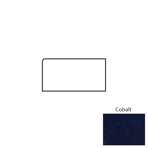 Aquatica Fusion II Cobalt Porcelain Floor Trim 6" x 6" Bullnose Matte