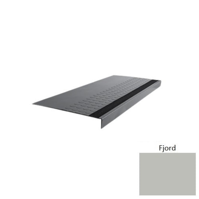 Flextones Fjord Type 776E Distinct Designs Rubber - 15" X 72" Stair Tread - Rgt Radial Ii Raised Disc Design