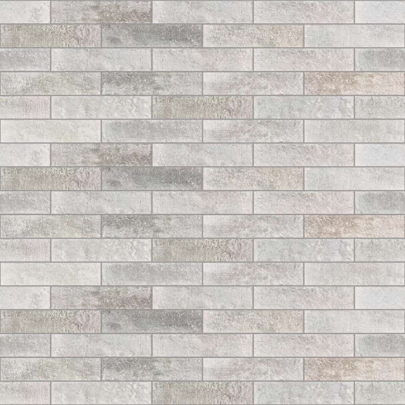 Iberian Grey Porcelain Tile - Light Textured - 2" X 10" Brick