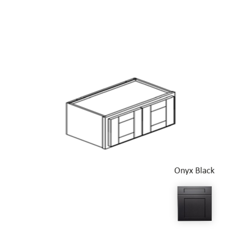 Framed Shaker Signature Onyx Black Wall Cabinet