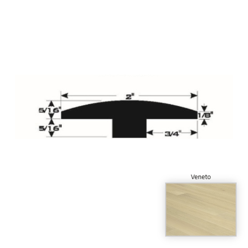 D'vine French White Oak Veneto 90" T Molding