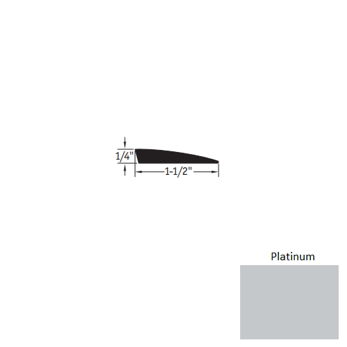 Johnsonite Platinum Vinyl Carpet Reducer Trim