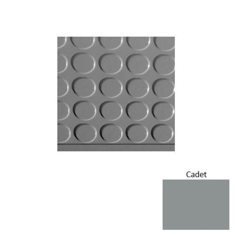 Solid 97 Cadet Vantage Raised Circular 15" Depth Rubber (Sq) Stair Tread With Dupont Kevlar - Textured