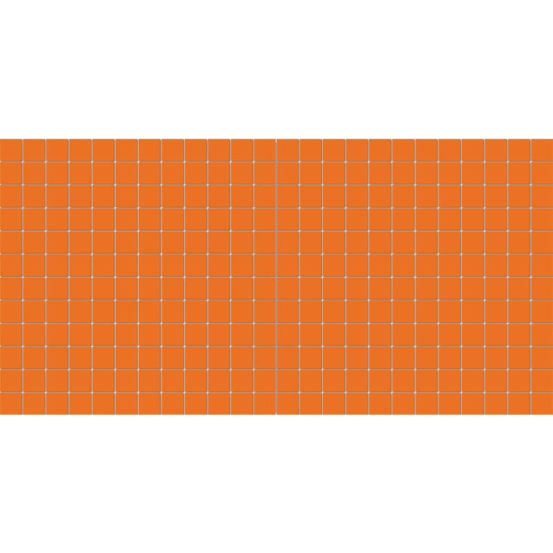 Orange Fizz Porcelain Mosaic 1" x 1" Unglazed
