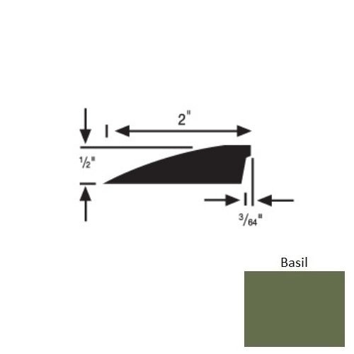 Flextones Basil Vinyl 157 Reducer - 1/2" X 12 Ft - Thermoplastic