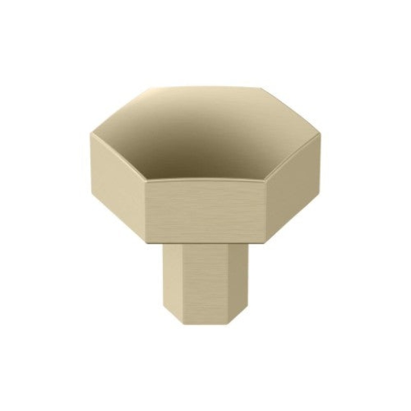 Caliber Zinc Cabinet Knob - Golden Champagne - 1 1/4" (32 Mm)