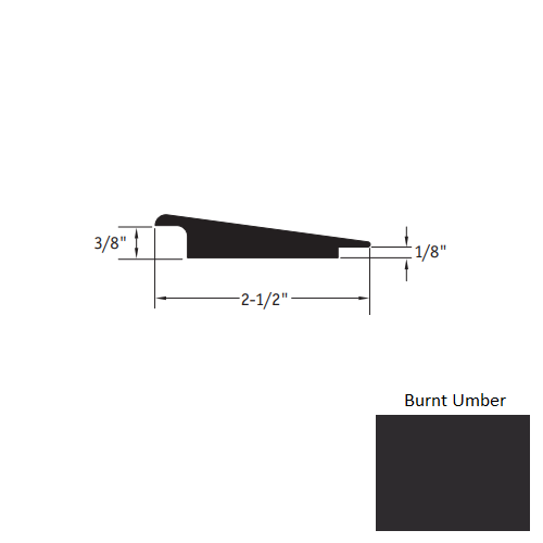 Johnsonite Burnt Umber Vinyl Moulding / Trim