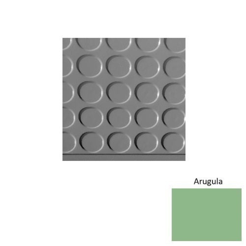 Solid 97 Arugula Vantage Raised Circular Rubber (Sq) With Black Abrasive Strip Stair Tread - Textured