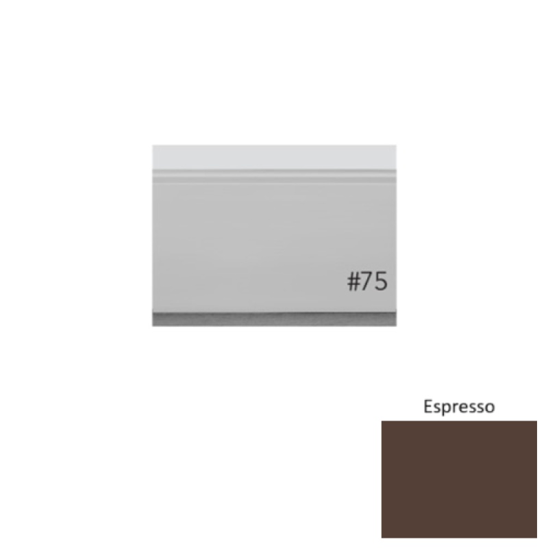 Pinnacle Plus #75 Level Espresso Rubber Wall Base - 3" X 8 Ft