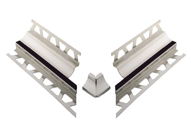 Dilex Hks Outside Corner Set Metal Tile Edging Trim - Black Stainless Steel V2a