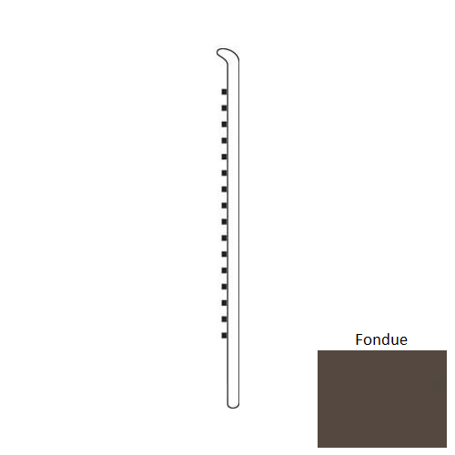 Fondue Rubber Moulding / Trim 4" Straight Wall Base