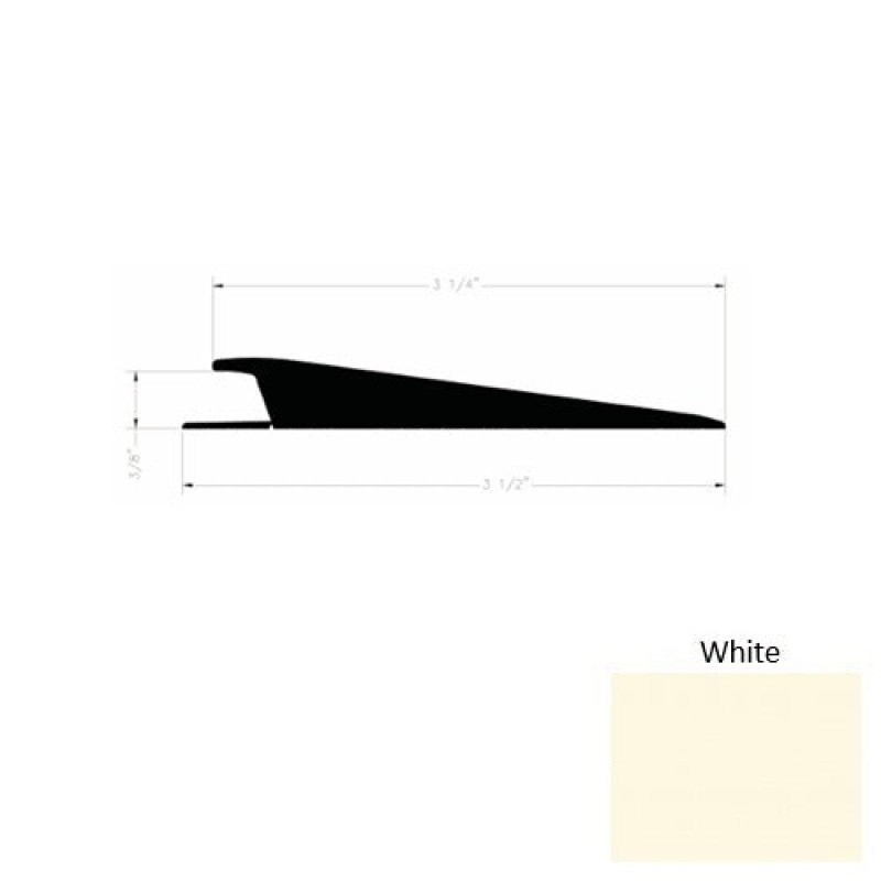 Solid 74 White Rubber Rolling Traffic Transition