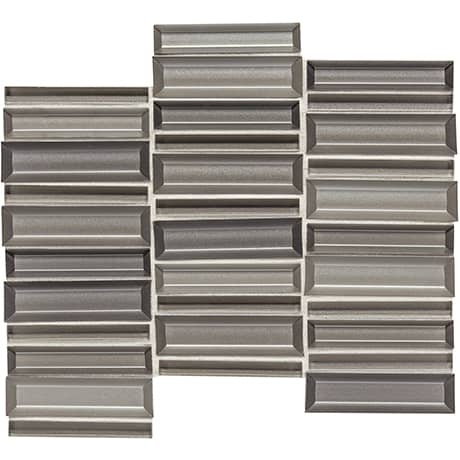Cascading Waters Rain Water Glass Mosaic - 4" X Random Straight Stacked - Glossy