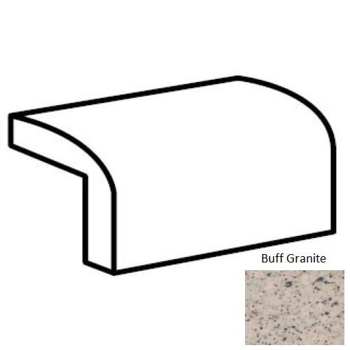Unglazed Buff Granite Porcelain 2" x 2" Cap