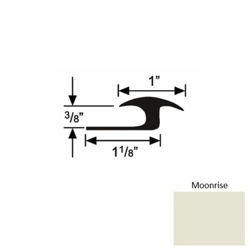 Solid 60 Moonrise Rubber Tile / Carpet Joiner