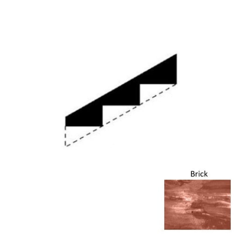 Marbleized Brick Rubber Stringers - Smooth