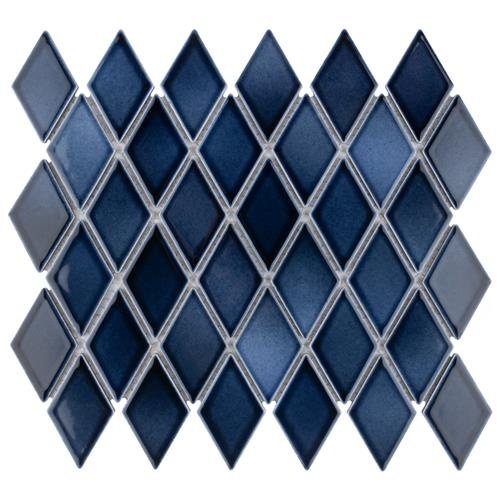 Hudson Kite Midnight Porcelain Mosaic - Diamond - Glossy