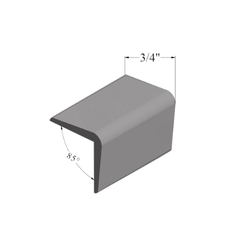 Johnsonite Dark Brown Vinyl Corner Wall Guard, 3/4" x 3/4" x 48"