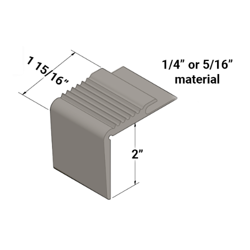 Pebble Vinyl Recessed Stair Nose Trim