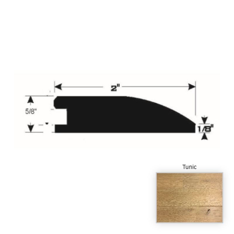 Regalia European Oak Tunic Hardwood Moulding / Trim - 90" Reducer - Wire Brushed & Uv Cured Urethane