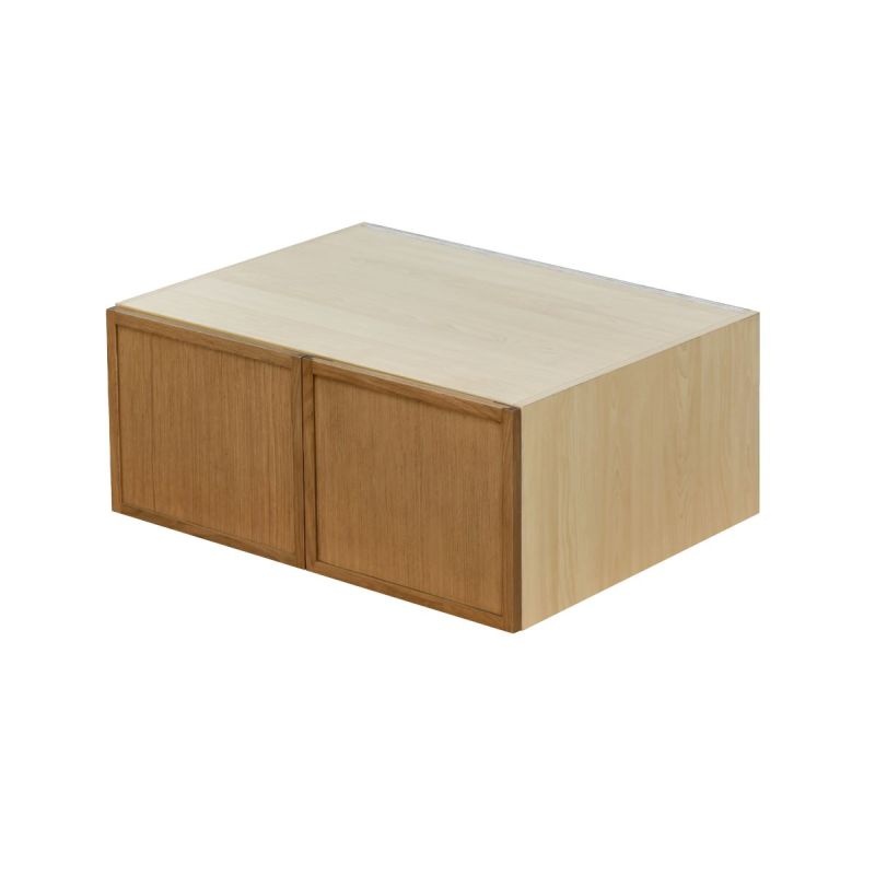 Shady Oak Slim Shaker Wood Kitchen Wall Bridge Cabinet - 30" X 24" X 15" (Assembly Required) - Oak