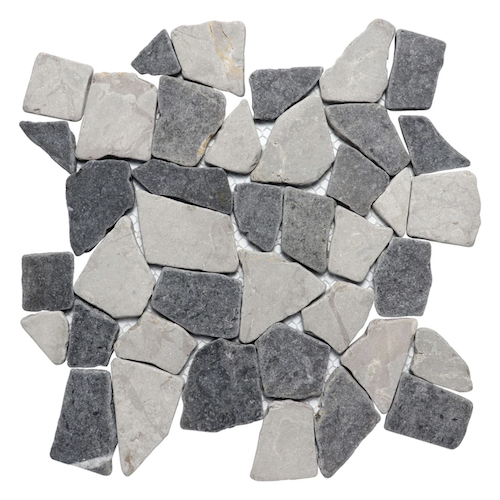 Random Motley Grey Jg Marble Mosaic - Random - Tumbled