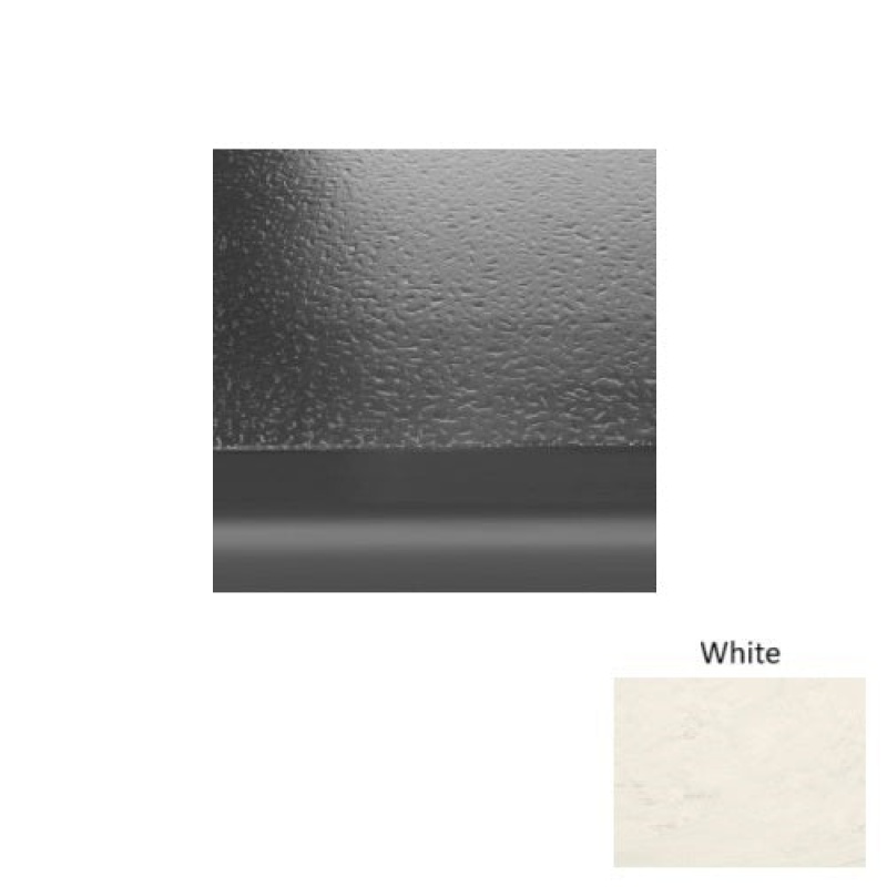 Marbleized 95 White Hammered Rubber (Sq) Stair Tread With Riser - Hammered