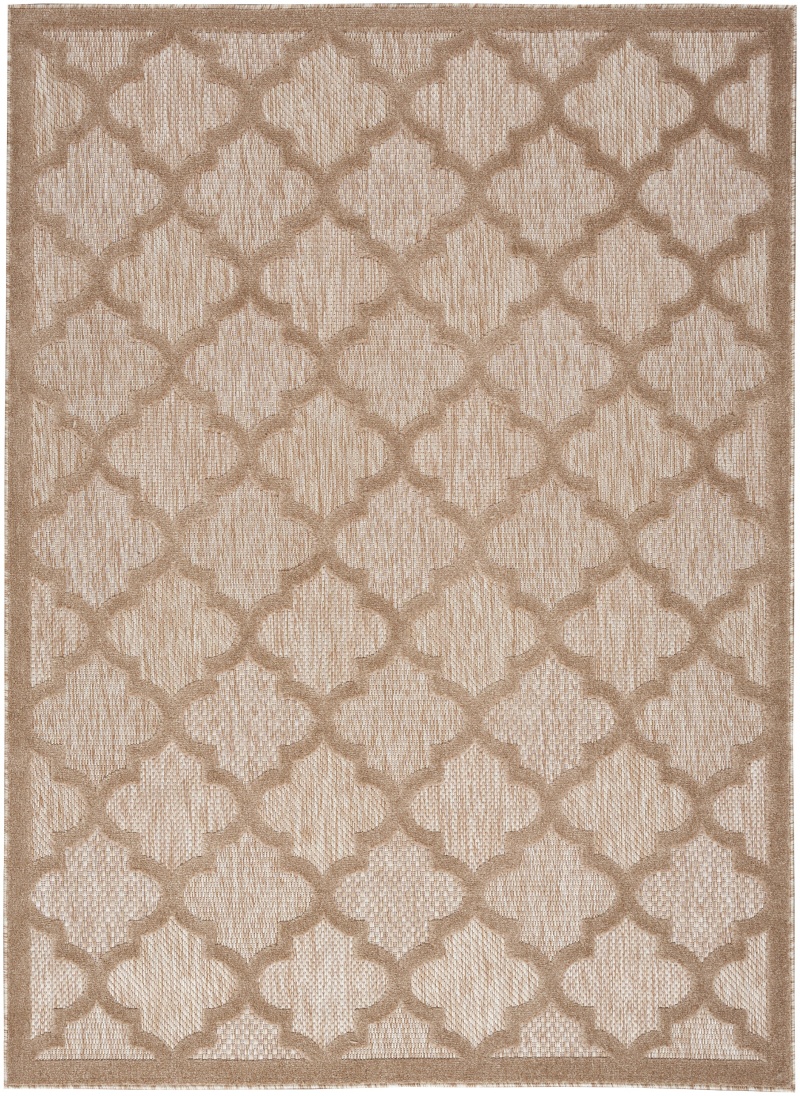 Natural Beige Polypropylene Modern Area Rug