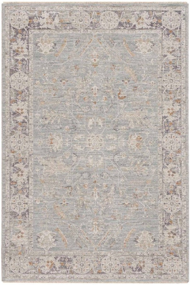 Infinite Blue Ivory Area Rug 5 Ft X 8 Ft